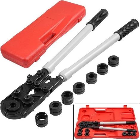 Outil de sertissage de tuyau de plomberie pince à sertir manuelle de Type ciseaux avec 8 mâchoires TH/V for Tube PEX cuivre acier aluminium manchon (1/5)