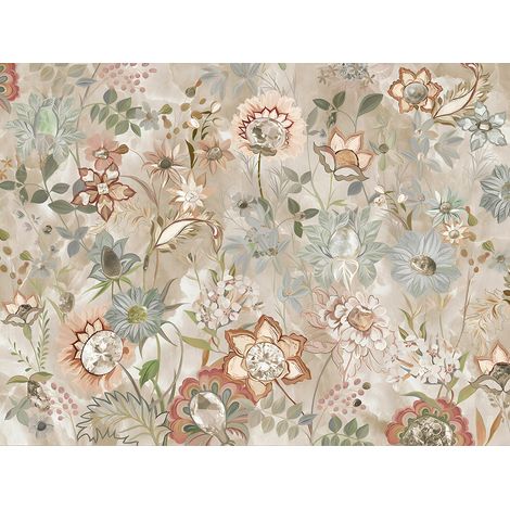 Papier peint panoramique - Fleurs - 260 cm x 195 cm (1/2)