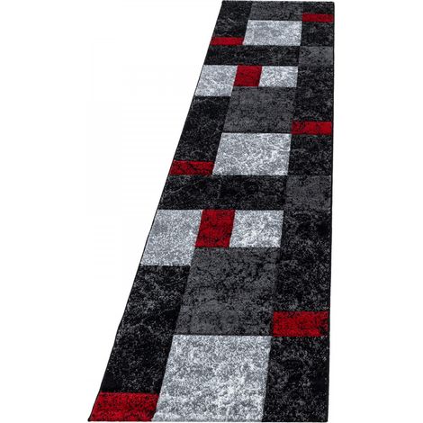 Ayyildiz  Tapis Moderne - Géométrique - Abstrait Design - Tapis Flottant Salon - Gris - 300 cm x 80 cm (1/5)
