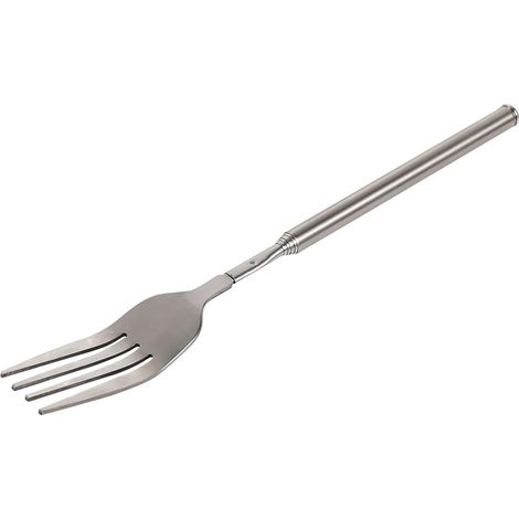 Fourchette Télescopique - 1 Pièce - Acier Inoxydable - Longueur Réglable - Barbecue et Dessert - 22 à 64 cm (1/5)