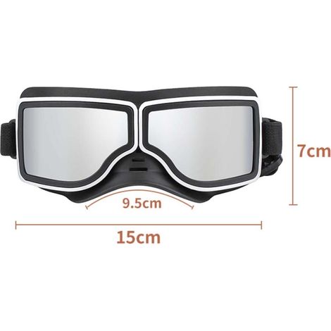 Lunettes de protection pour animaux de compagnie 2024, lunettes de soleil de moto pour chiens, coupe-vent et protection solaire, accessoires pour chiens de taille moyenne et grande (1/5)