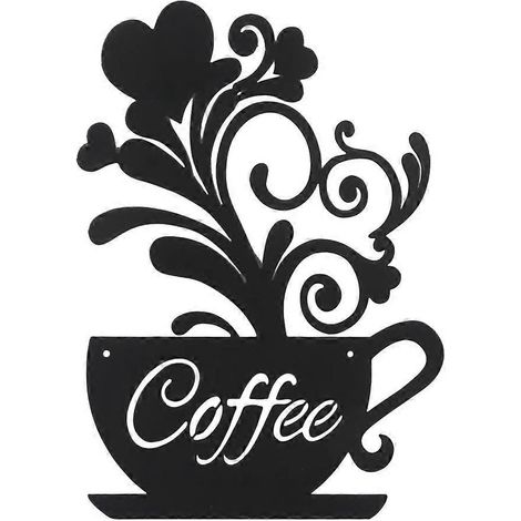 Metall-Kaffeebecher-Schild, Wanddeko, Ornament, Modell