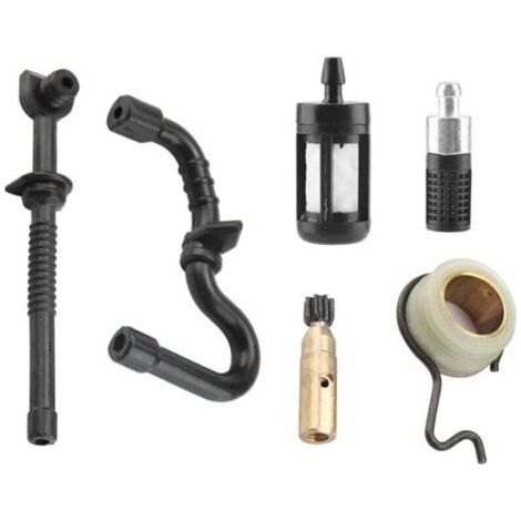 Ölpumpe für Kettensägen, passend für Stihl MS180 MS170 018 017, Kraftstoffschlauch-Filterset für Ölpumpenschlauch für Schneckengetriebepumpe