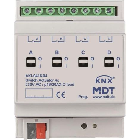 Componente domótico mdt aki-0416.04 4 canales 16 20A