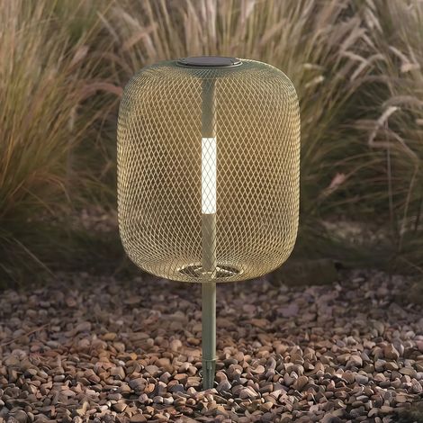 [GEBRAUCHT] B-Ware Lucande Erdspießleuchte Gartenlampe Leuchte Faylen Led Solarleuchte Grün Ip65