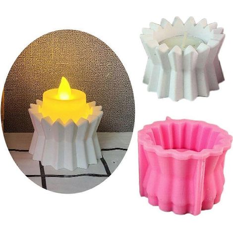 Moules en silicone pour chandeliers simples, moules géométriques pour bougeoirs en résine (1/4)
