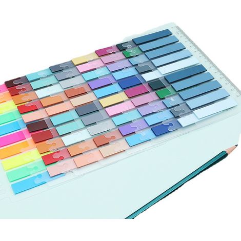 200 Feuilles Notes Autocollantes, Marque Page Adhesives Notes Repositionnables Lot de 2 Marqueurs Adhésifs Marqueur de Page Feuillets Autocollants Colorés Accrocheurs avec 14 cm de Mesure