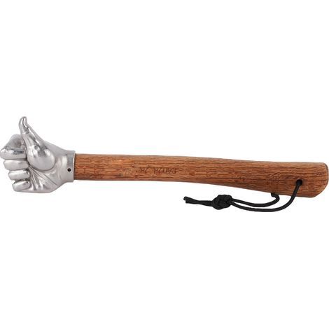 Edelstahl-Daumenhammer mit Griff aus Massivholz, dekorative Handform, für Outdoor-Camping und als Dekoration für Zuhause und Büro. (1/5)