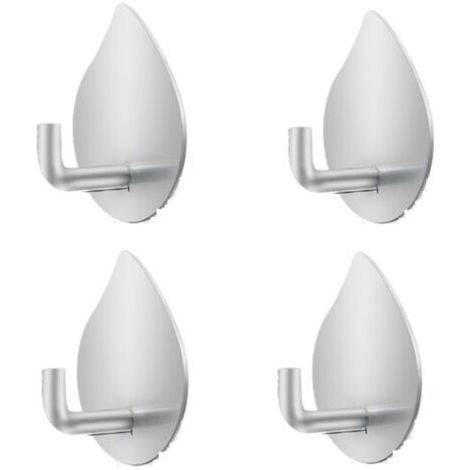 4 Stück Selbstklebende Haken Wandhaken Selbstklebend Edelstahl Haken Rostfrei Wasserdicht ohne Bohren für Schlafzimmer Badezimmer (1/5)