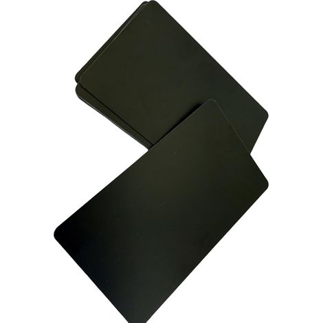 NFC Tags NTAG 215 Lot de 10 cartes vierges imprimables NFC 215 couleur CR80 en PVC, 504 octets, carte RFID réinscriptible, fonctionne avec TagMo (noir)