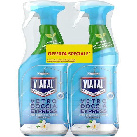SET 2 VIAKAL VETRO DOCCIA EXPRESS FIORI ELEGANTI 720 ML SENZA RISCIACQUO (1/5)