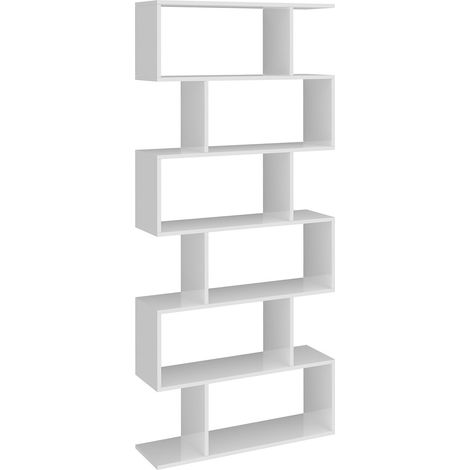 Libreria Moderana 80x24,6x191,8 cm Calli Bianco Lucido (1/3)