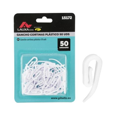 Gancho Fruncidor Lauxa Home Blanco 35 Mm Plástico Pack 12 Uds (1/4)