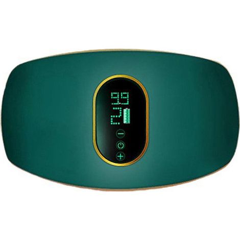 Ceinture de massage abdominale, appareil brûleur de graisses, ceinture de soutien lombaire avec 3 modes de massage par vibration, ceinture amincissante verte (1/5)