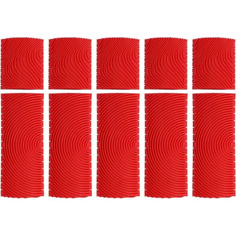 Ensemble de 10 rouleaux à poils de bois de 3 et 6 pouces pour la peinture murale et la peinture d'effets texturés. (1/5)