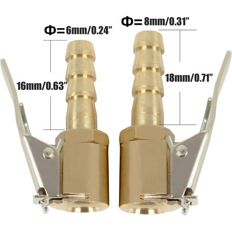 [Yuexinghui] (ZH) 6-mm-Fahrzeug-Luftpumpen-Adapter-Anschluss (1/3)