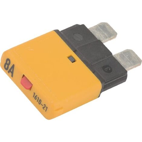 Fusible T茅rmico de reinicio manual 28V 8A Longitud 34,4mm naranja E.T.A SI25008 (1/2)