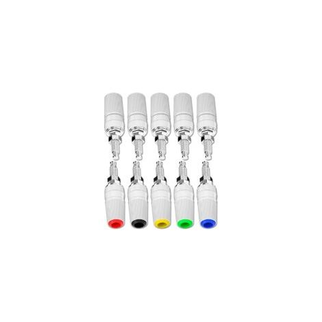 5-mm-Hochstrom-Bananenstecker-Buchsenanschlussadapter, 10 Stück für Lautsprecherverstärker - Crezuo (1/3)