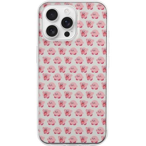 Custodia per iPhone 16 Pro Max in TPU con motivo Kirby: ultra sottile, antiurto, anti-ingiallimento, antigraffio, compatibile con la ricarica wireless e migliora la presa. (1/2)