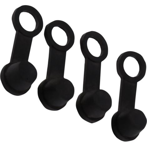 4x Schwarze Entlüftungskappe aus Gummi, 8 mm Staubschutz für Motorrad (1/5)