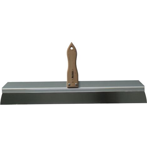 Taliaplast – Couteau à enduire inox souple 60 cm – Lame 50 mm – Monture bois – Pour chantiers humides et espaces confinés