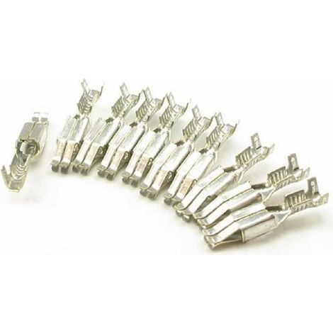 Adnauto – Lot de 100 cosses femelles pour connecteur ISO male – Section câble 0,5-1,5mm2 – Longueur 18mm – Fixation raccord