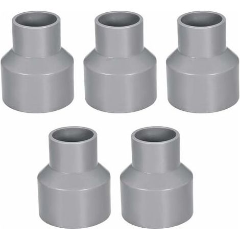 Raccord réducteur pour tuyau PVC 50 mm x 32 mm, moyeu traversant, gris DWV, lot de 5 (1/3)