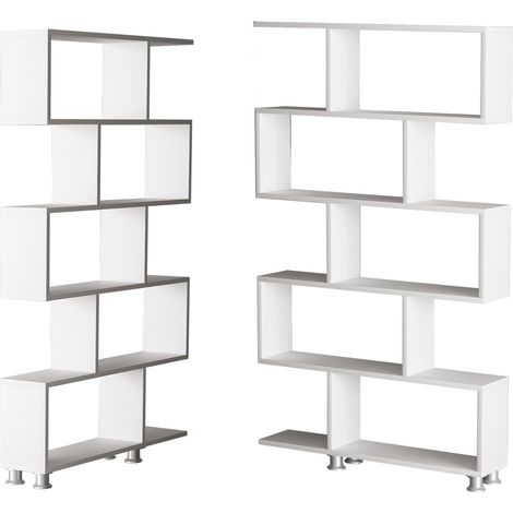Libreria in legno "Nilüfer" - 90 x 20 x 156 cm - Bianco