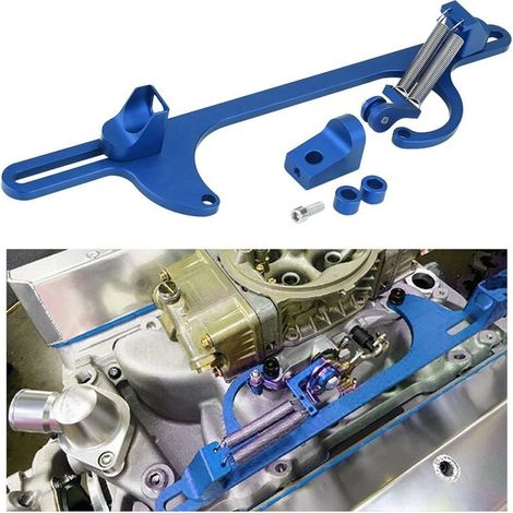 Soporte de carburador para cable de acelerador de aluminio billet para carburador Holley serie 4150 y 4160 azul A (1/4)