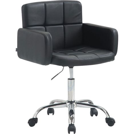 Silla de oficina con ruedas con respaldo y reposabrazos en sintético negro FAL10149 (1/4)