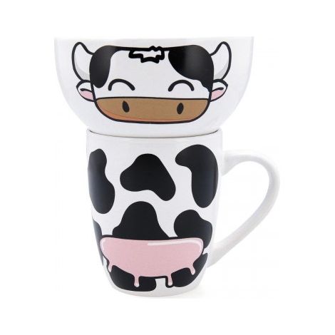 SET VACA MUG 33CL Y BOL 51CL ZOO QD - ADI