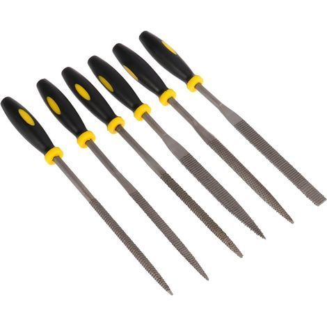 Lot de 6 mini râpes à bois avec poignées antidérapantes pour le bricolage et le travail du bois (1/5)