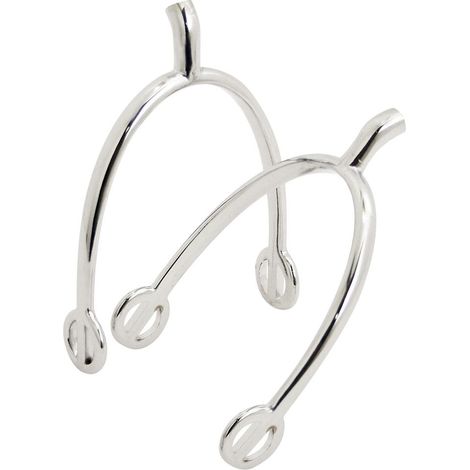 15 mm: Speroni da donna in metallo cromato con gambo dritto