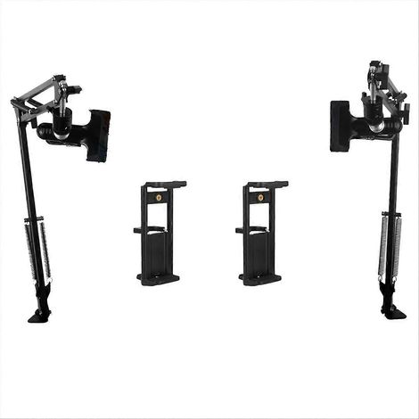 Lot de 2 supports de cerceau à broder noirs réglables pour travaux manuels, support de bureau pour cerceau/tablette/téléphone (1/5)