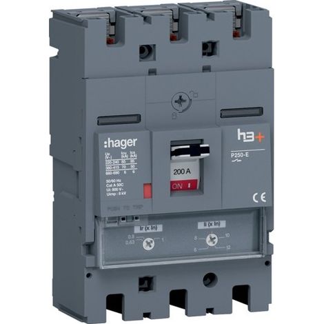 Disj.h3+P250 TM 3x200A 70kA - APPAREILLAGE DE TETE HAGER HET200DR (1/2)