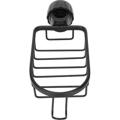 Verstellbare schwarze Spülbeckenabtropffläche, einseitiger Wasserhahnhalter, Küchenaufbewahrungskorb (1/5)