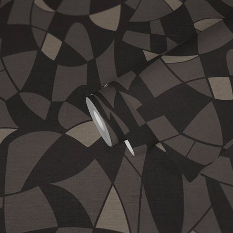 A.S. Creation Antigua 390934 Vliestapete Grafisch 10.05 x 0.53 m Schwarz Wohnzimmer Schlafzimmer Flur Küche Esszimmer Badezimmer Bad Arbeitszimmer Büro Diele (1/5)