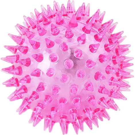 Balle Lumineuse LED pour Chien - Jouet Rebondissant Clignotant à Piquer pour Chien