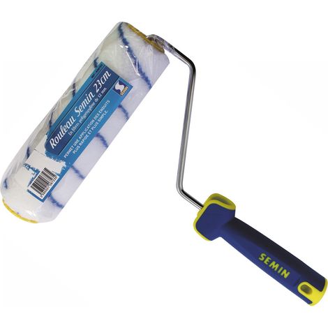Semin – Rouleau peinture 23 cm – Fibres polypropylène 12 mm – Application rapide d'enduit – Pour chantiers humides