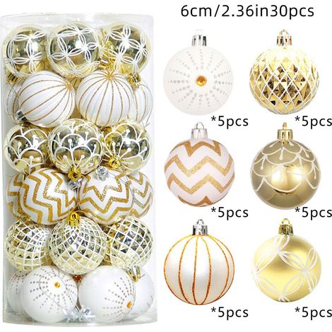 Décorations d'arbre de Noël, Fleurs de Noël, Ruban, Cime d'arbre pour Sapin de Noël 30pcs (1/5)