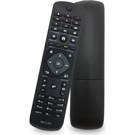 Universal Replacement Remote Control RC19002B/RC2031 - for Smart TV 4K UHD Ambilight LED LCD - No Configu Long Range Big Easy Buttons RM-L1220 (1/5)
