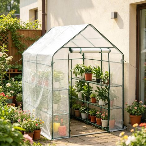 Invernadero para tomates de acero y PE 143 x 143 x 195 cm OKWISH (1/5)