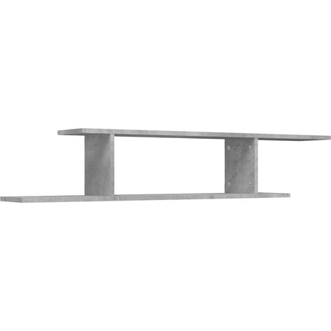 Maison Exclusive - TV-Wandregal Betongrau 125x18x23 cm Holzwerkst (1/5)