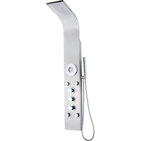 Hydromassage-Duschsäule K2O Lusso Spa 20x7x140cm Edelstahl, Thermostatarmatur, 5 Jets, Regeneffekt, Handbrause (1/5)