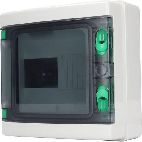 Coffret de Distribution 8 Modules IP65 Étanche Rail DIN Boîtier Disjoncteur Extérieur Intérieur (1/5)