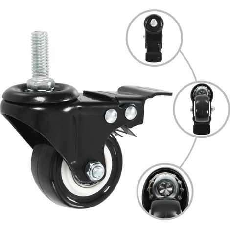 Roulettes pivotantes avec freins 8 pcs 50 mm (1/5)