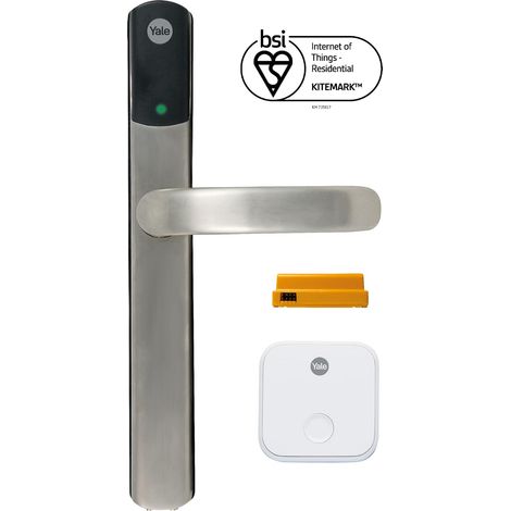 Serrure de porte intelligente, accès à distance, aucune clé nécessaire, fonctionne avec assistant vocal (1/5)
