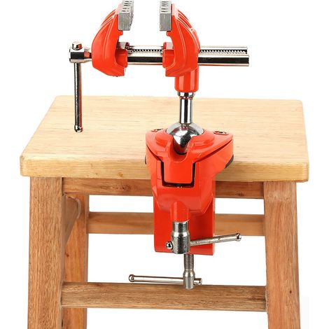 Mini-Drehschraubstock, 360° drehbar, verstellbare Backenbreite 70 mm, Tischklemme für Werkbank und Holzbearbeitung (1/5)
