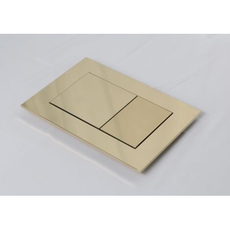 Pour plaque de commande de toilettes TECEnow, adaptée aux systèmes à double chasse, or brillant (1/4)