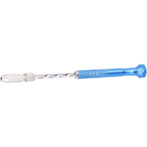 Perceuse Manuelle pour Bijouterie et Sculpture sur Bois, Foret en Acier Inoxydable Bleu pour Perçage et Poinçonnage (1/4)